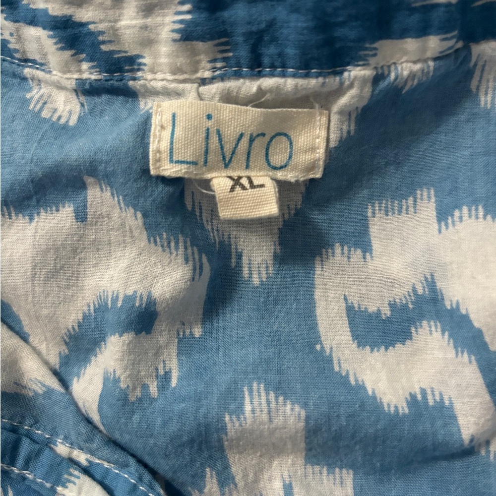 Livro Classic Kurta Blue Ikat Size Xl View 4